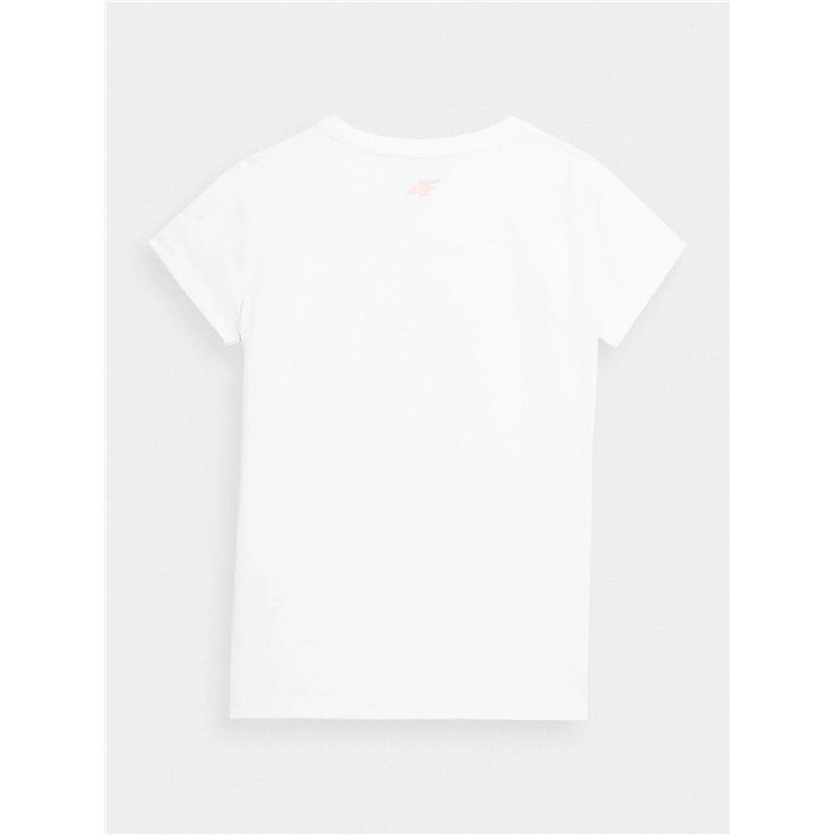 Camiseta de Manga Corta Infantil 4F JTSD005 Blanco