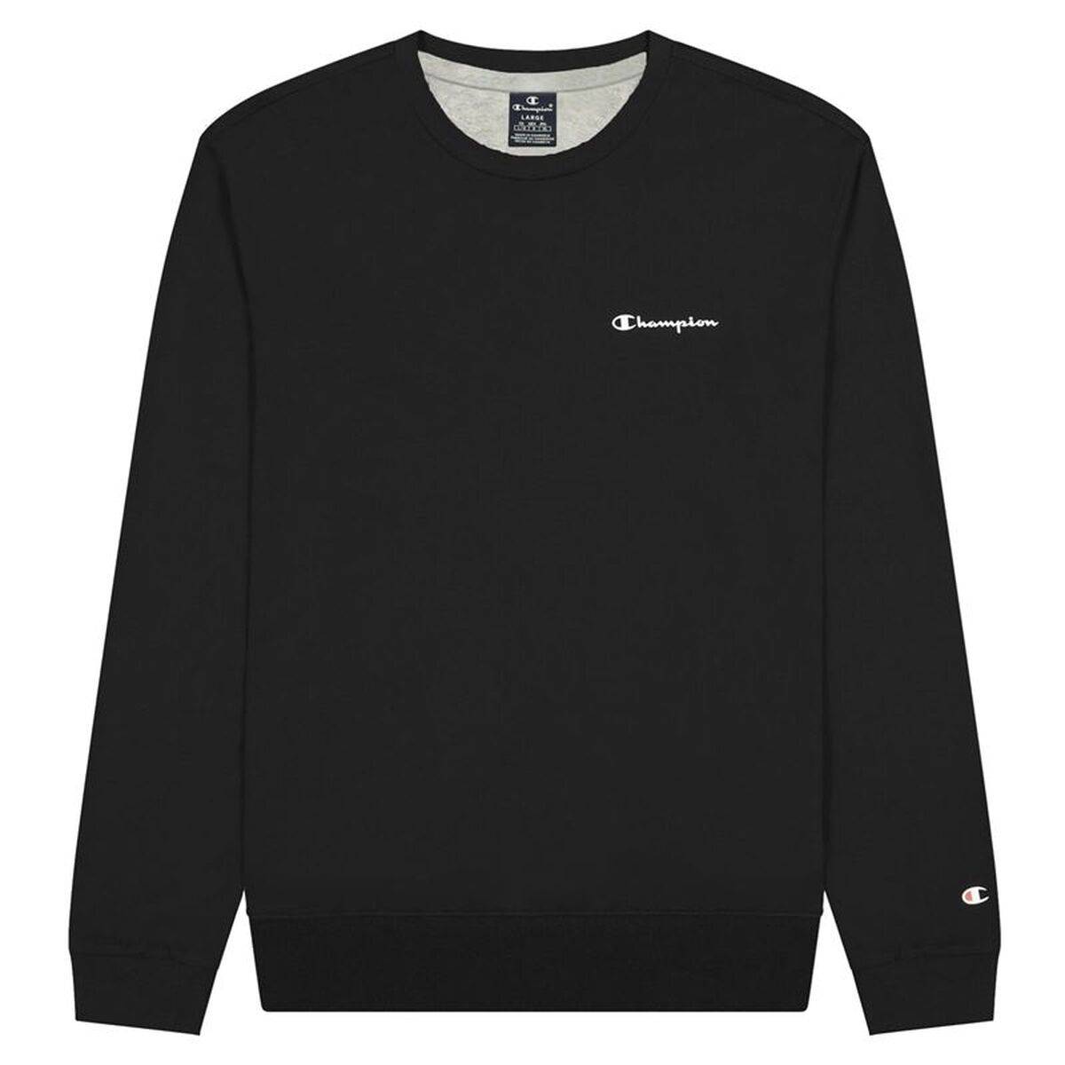 Sudadera sin Capucha Hombre Champion Spliced Script Logo Negro