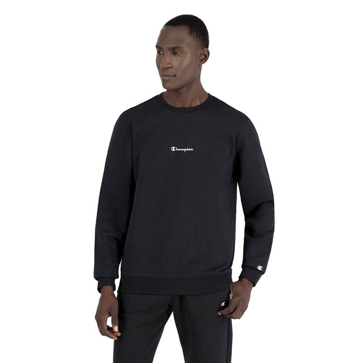 Sudadera sin Capucha Hombre Champion Basket Graphic M Negro