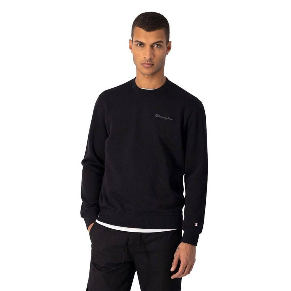 Sudadera sin Capucha Hombre Champion Negro