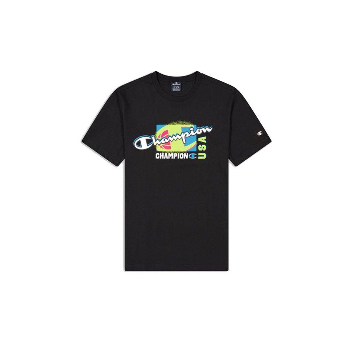Camiseta de Manga Corta Hombre Champion Negro