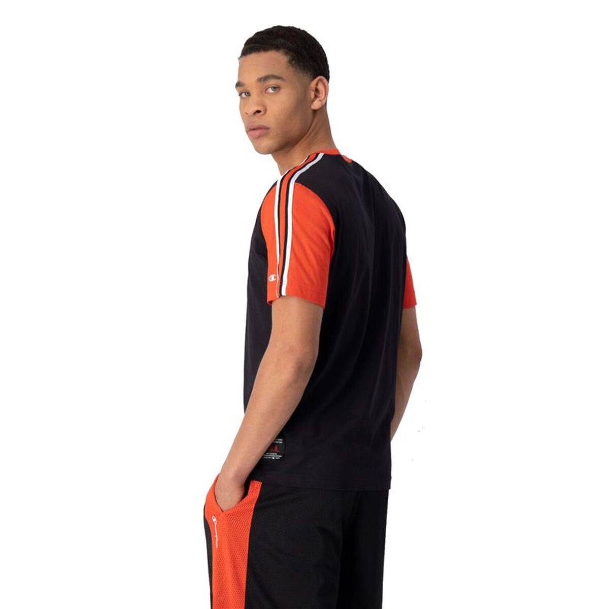 Camiseta de Manga Corta Hombre Champion Negro