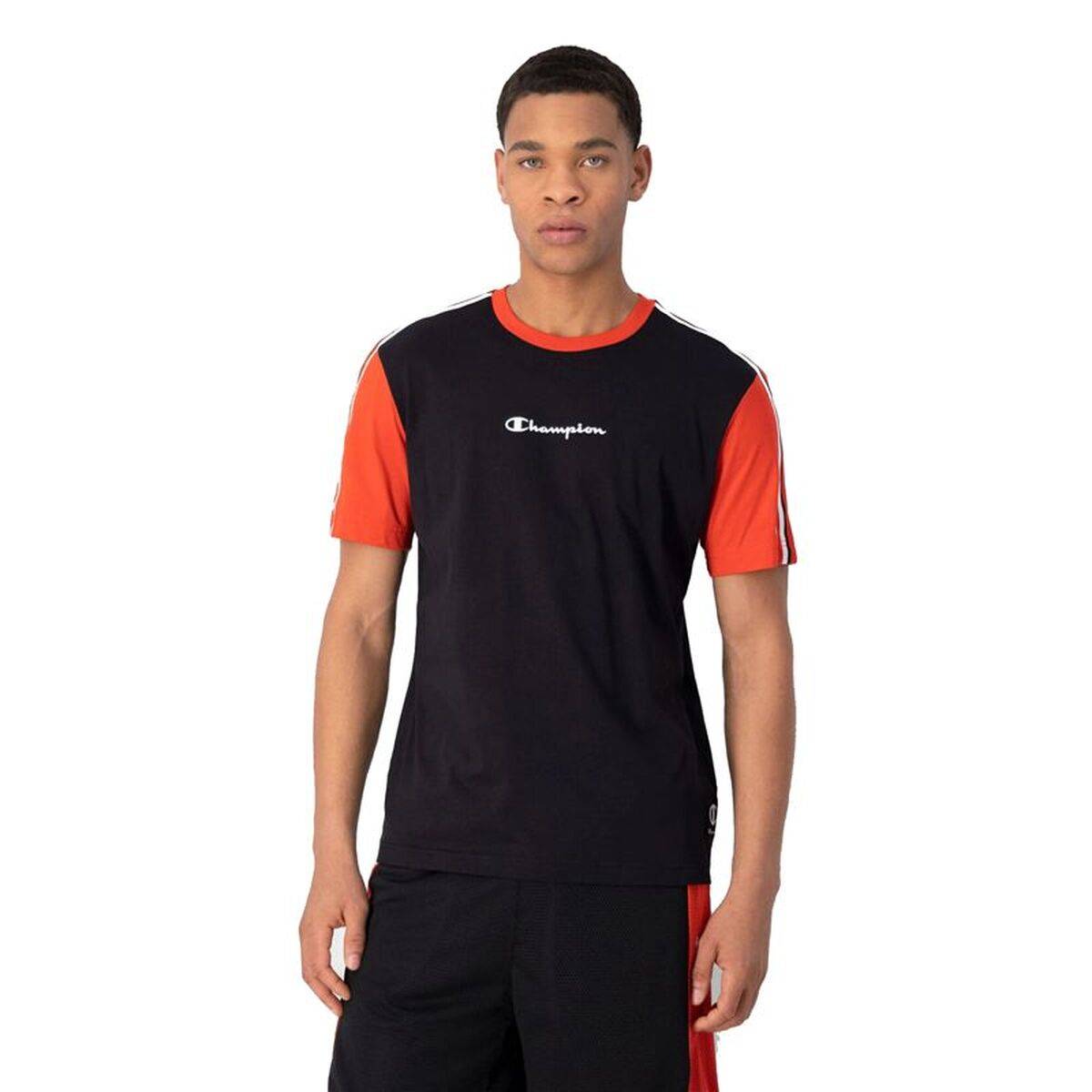 Camiseta de Manga Corta Hombre Champion Negro