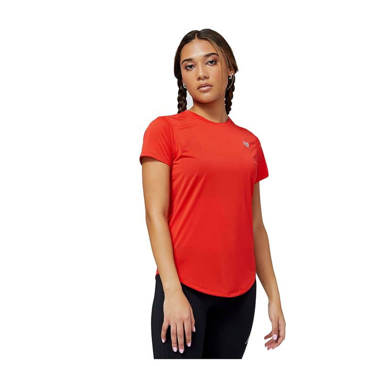 Camiseta de Manga Corta Mujer New Balance WT23222_TRD Rojo
