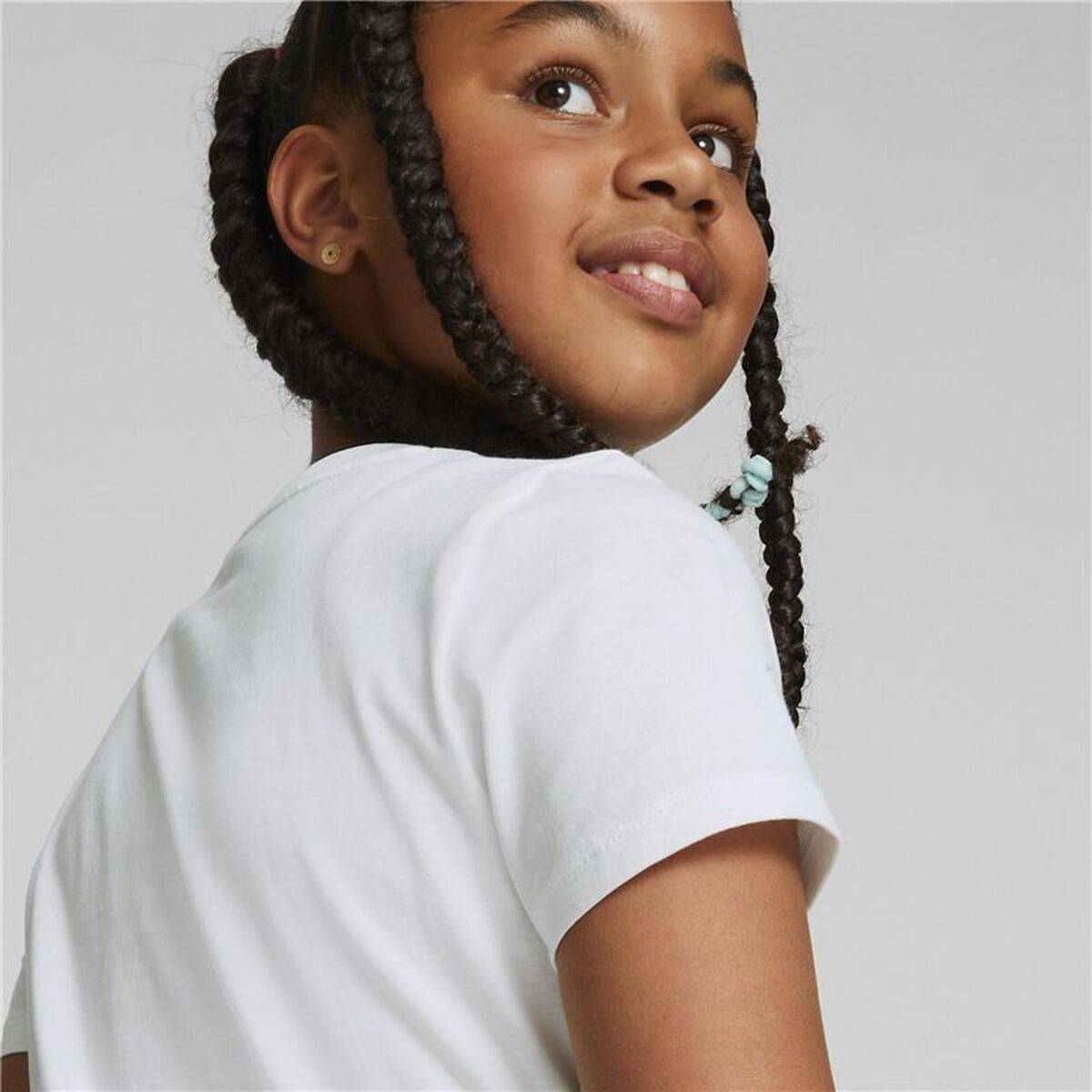 Camiseta de Manga Corta Infantil Puma Alpha Blanco