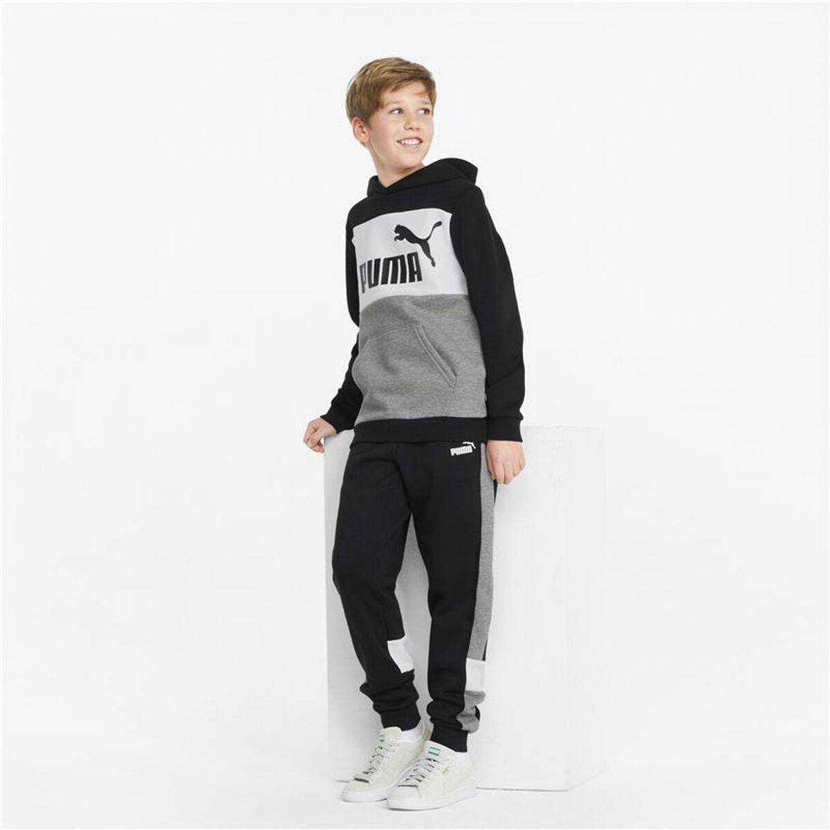 Pantalón Largo Deportivo Puma Ess Block Negro