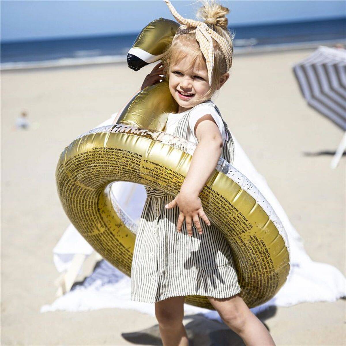 Flotador Hinchable Swim Essentials Glitter Dorado 70 cm