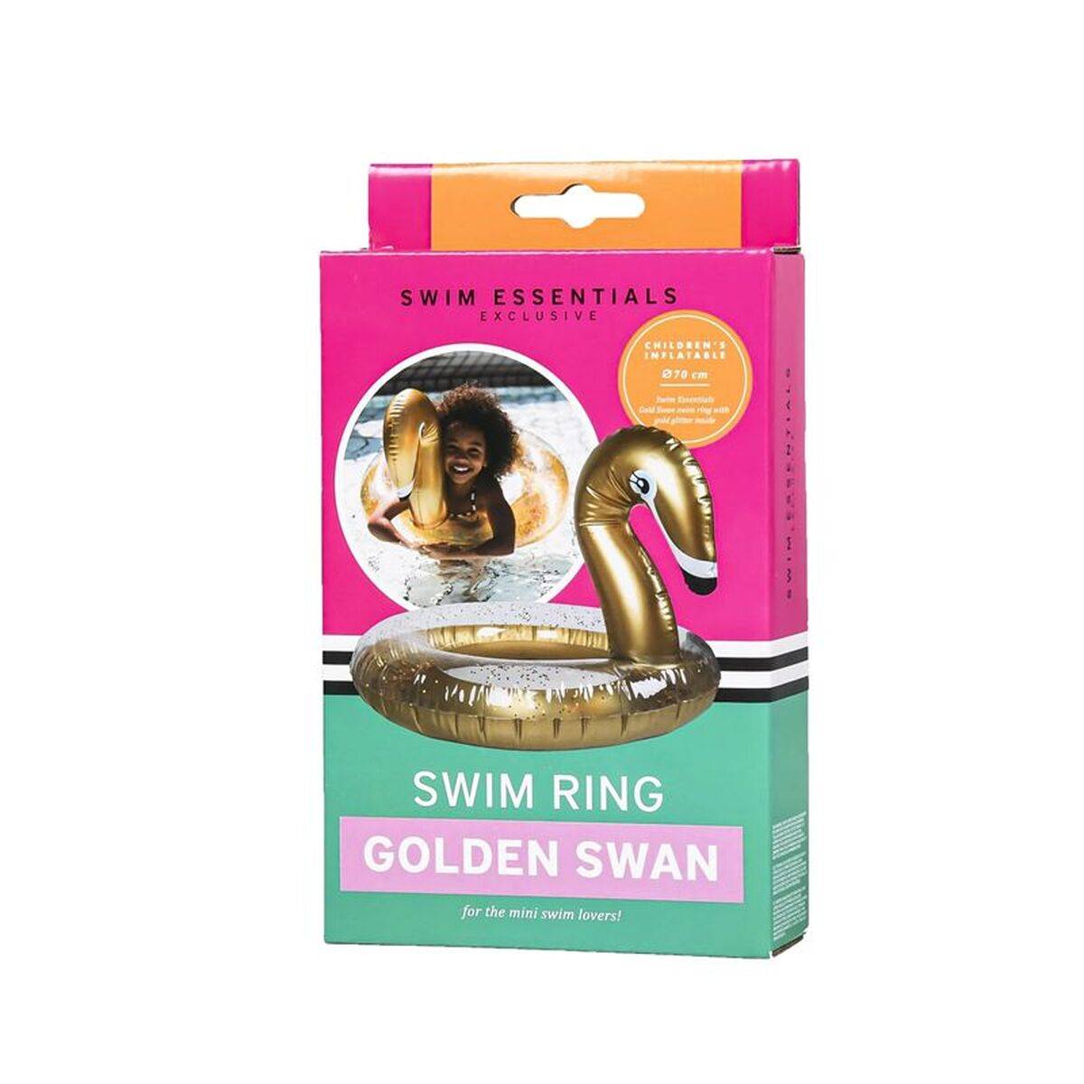 Flotador Hinchable Swim Essentials Glitter Dorado 70 cm