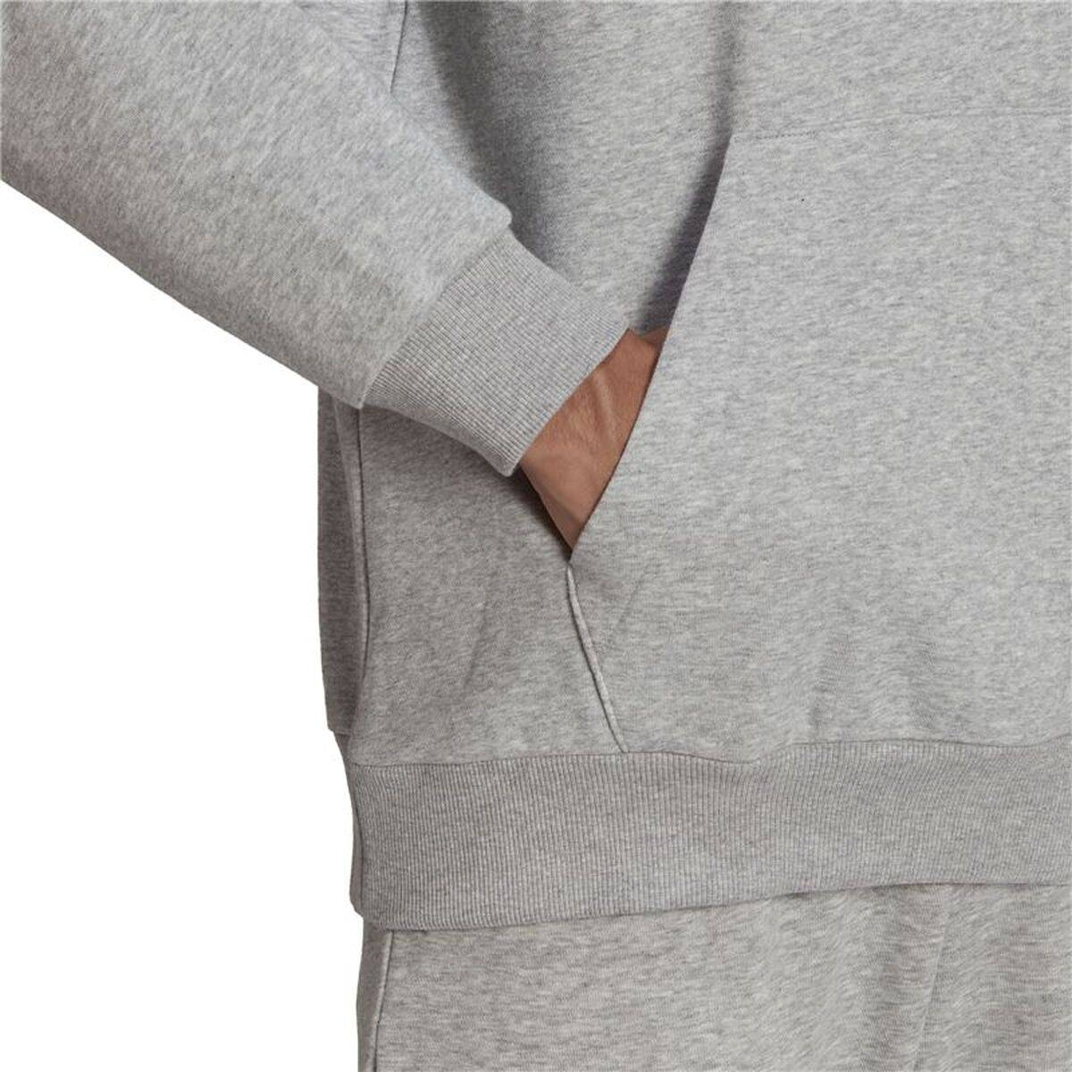 Sudadera con Capucha Hombre Adidas Essentials Feelcomfy M Gris claro