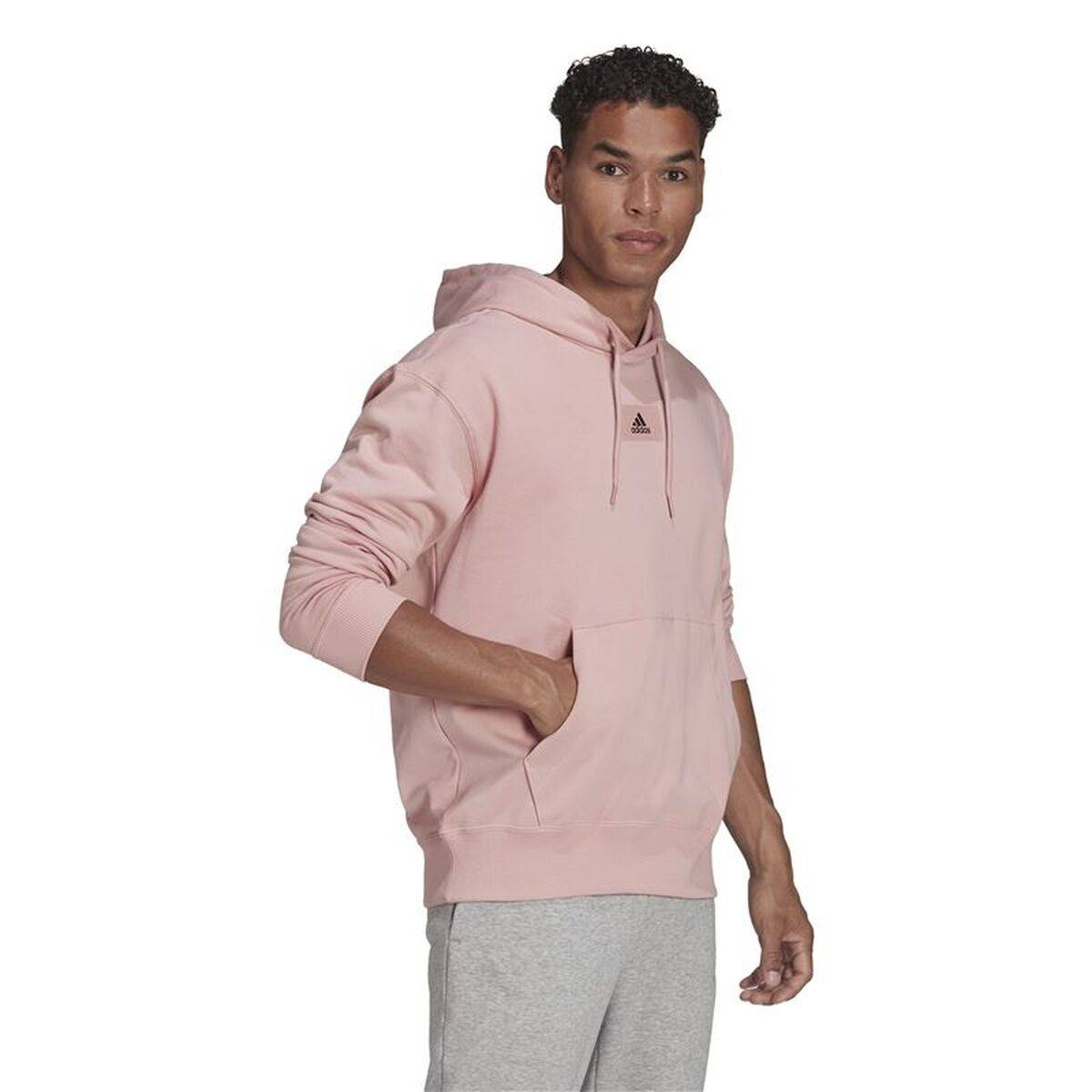 Sudadera con Capucha Hombre Adidas Essentials M Rosa