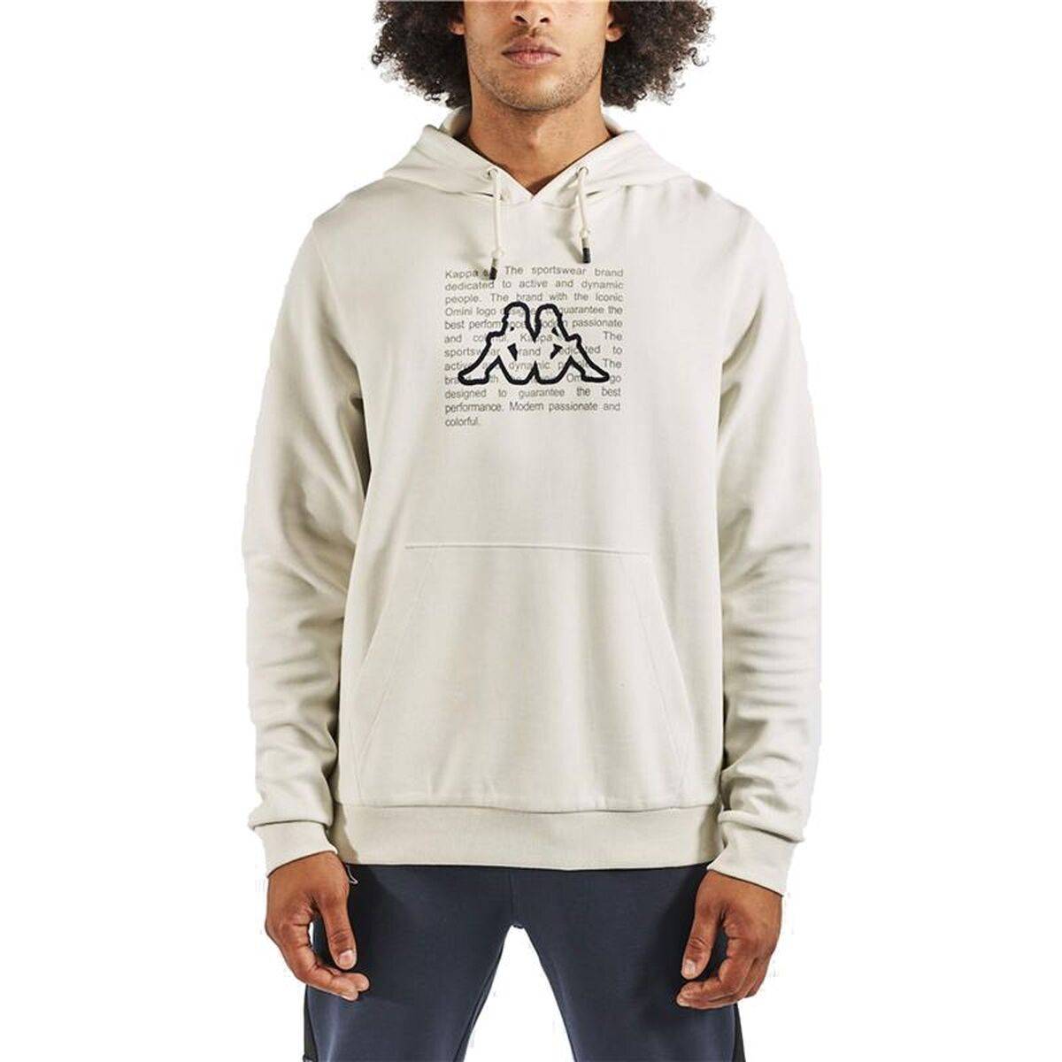 Sudadera con Capucha Hombre Kappa Iodeli M Gris claro