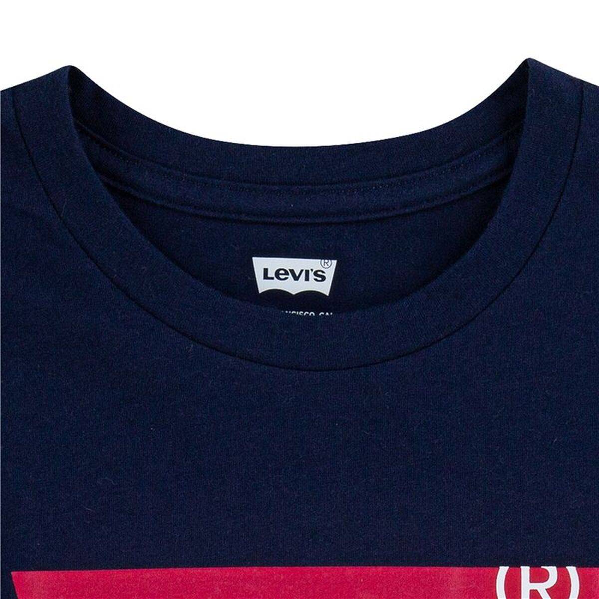 Camiseta de Manga Corta Infantil Levi's Batwing Girl Azul oscuro