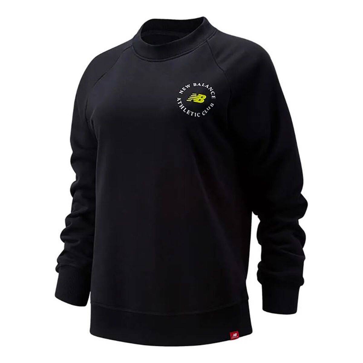 Camiseta de Manga Larga Hombre New Balance Essentials Athletic Club Crew Negro