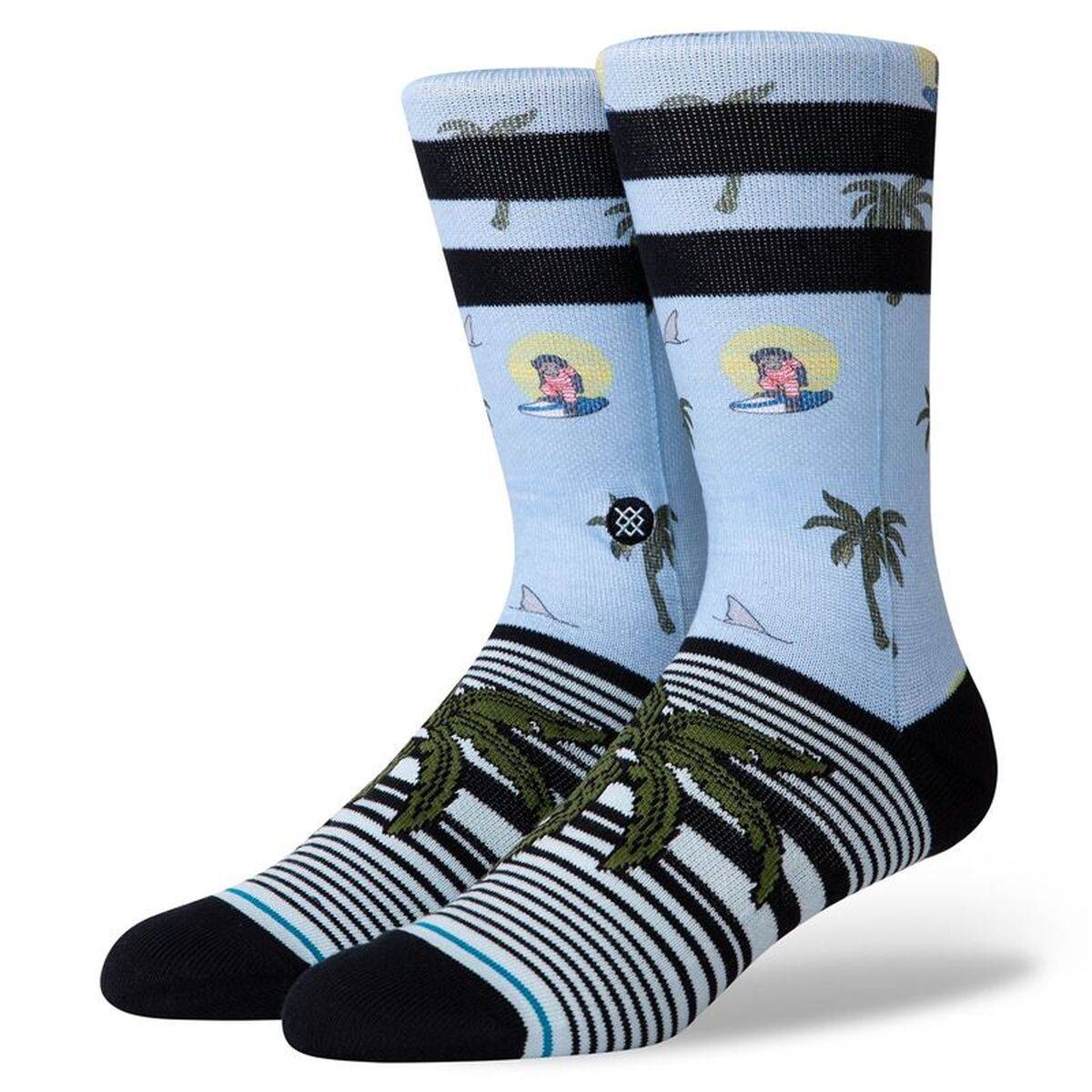 Calcetines Deportivos Stance Aloha Monkey Staple Azul claro