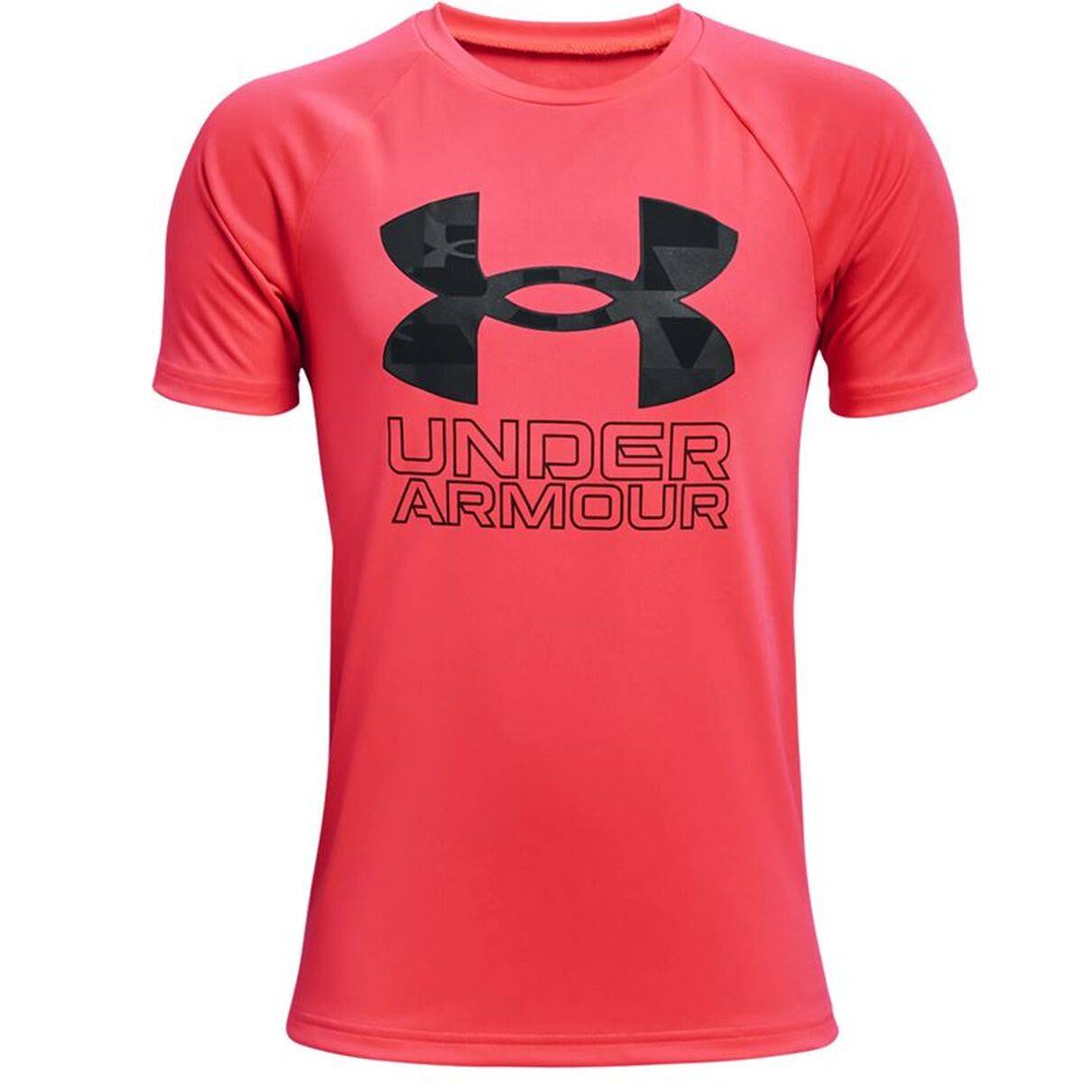 Camiseta de Manga Corta Infantil Under Armour Tech Hybrid Rojo