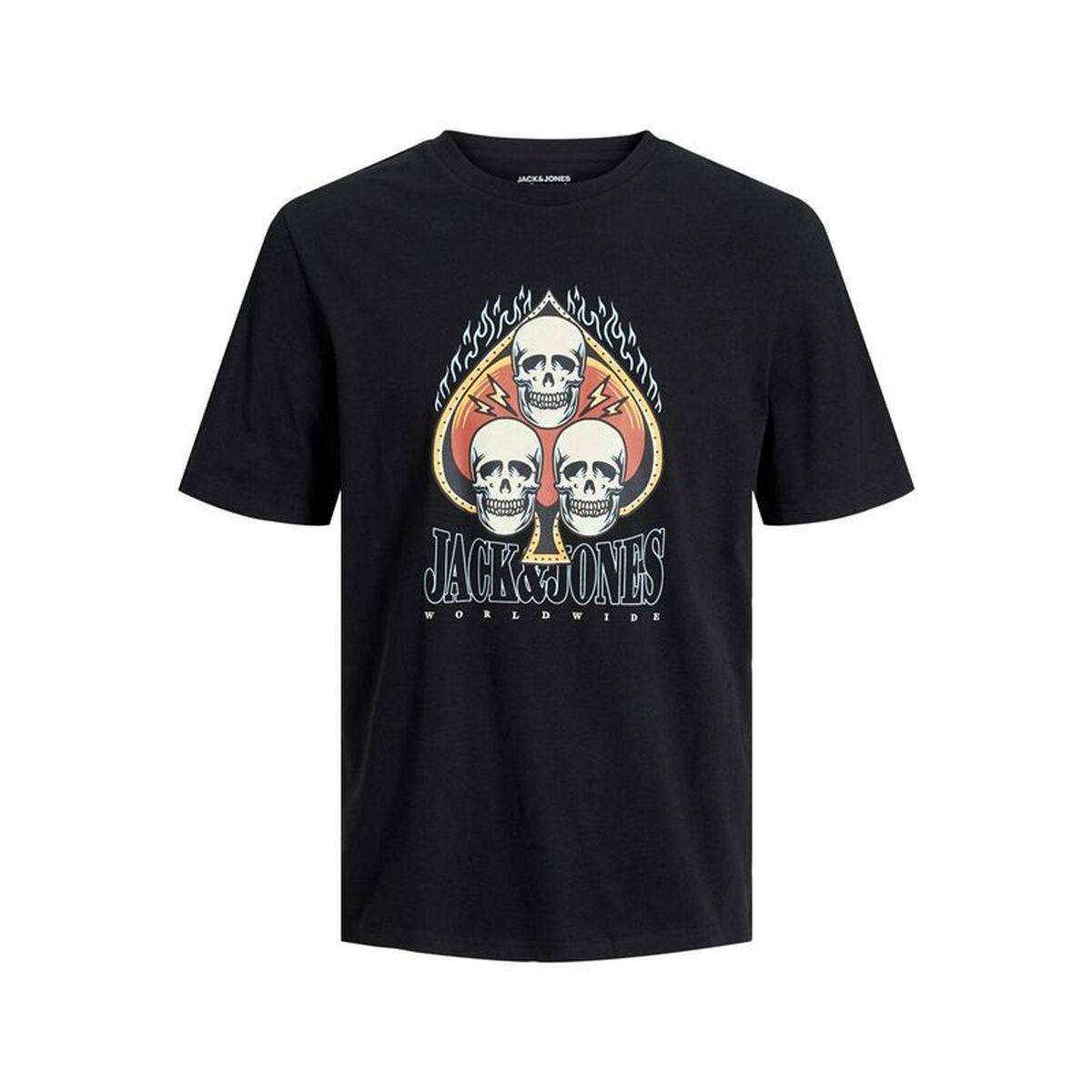 Camiseta de Manga Corta Infantil Jack & Jones 12253965-C-N10 Negro