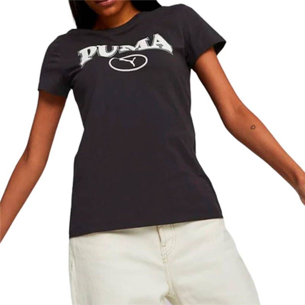Camiseta de Manga Corta Mujer Puma Squad Graphicc T Negro