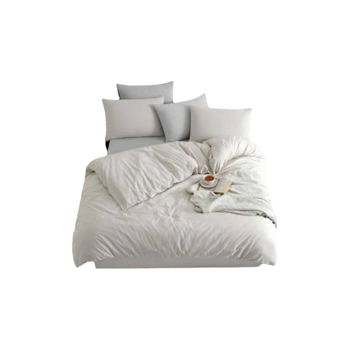 Juego de funda nórdica Beige Cama de 200 3 Piezas