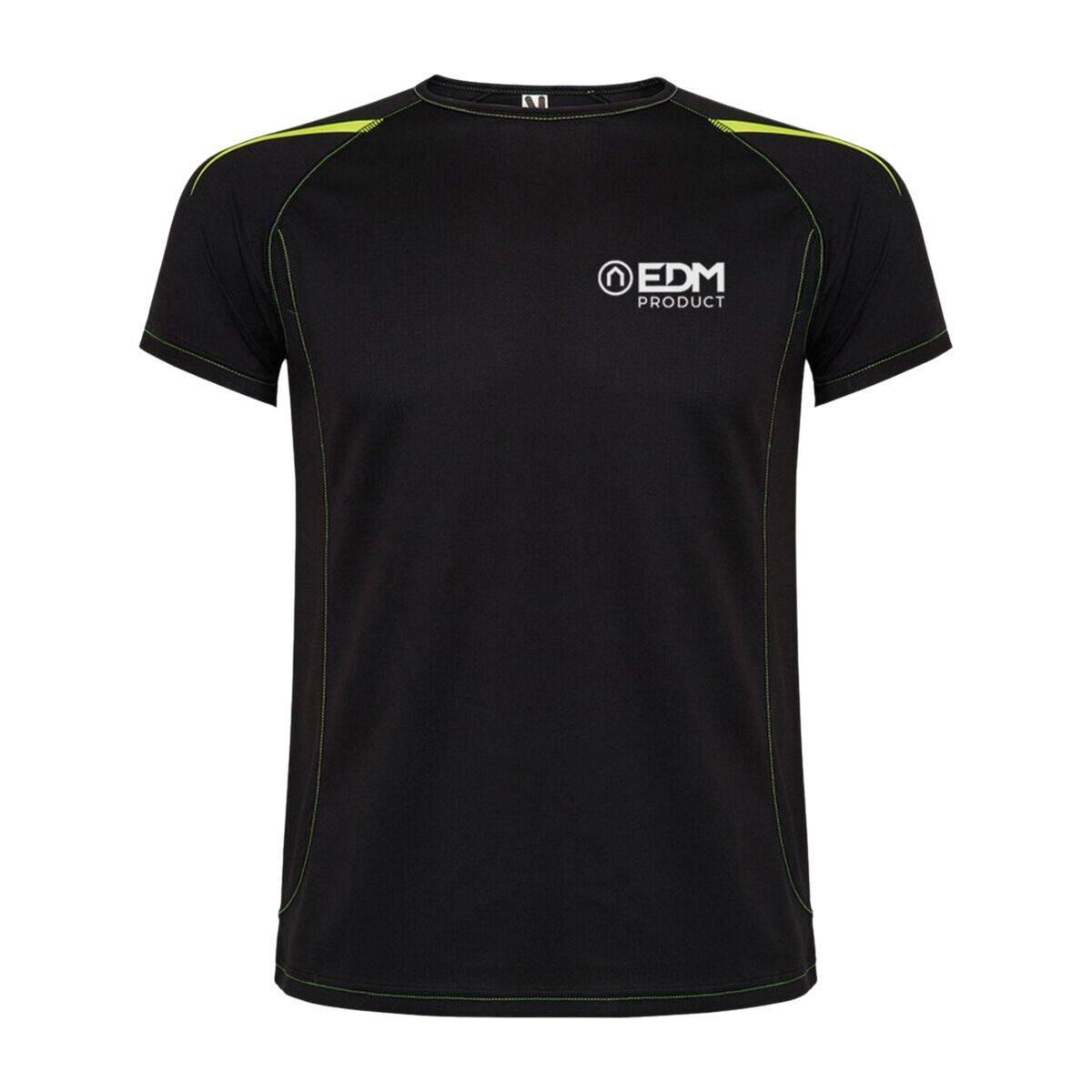 Camiseta de Manga Corta Hombre EDM Negro