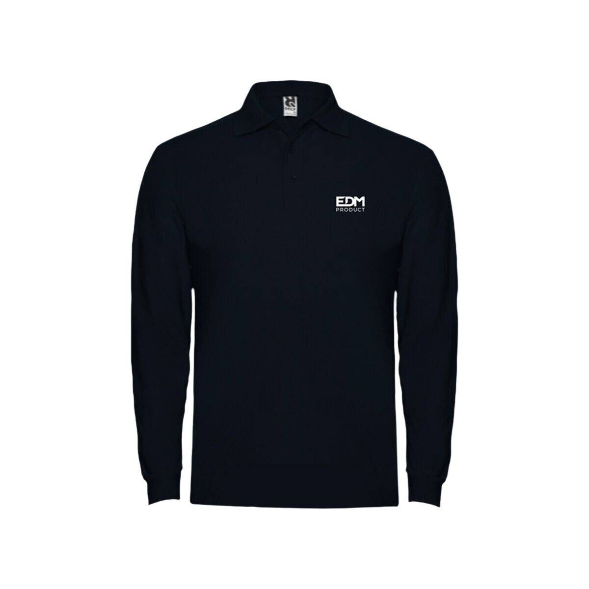 Polo de Manga Larga Hombre EDM Negro