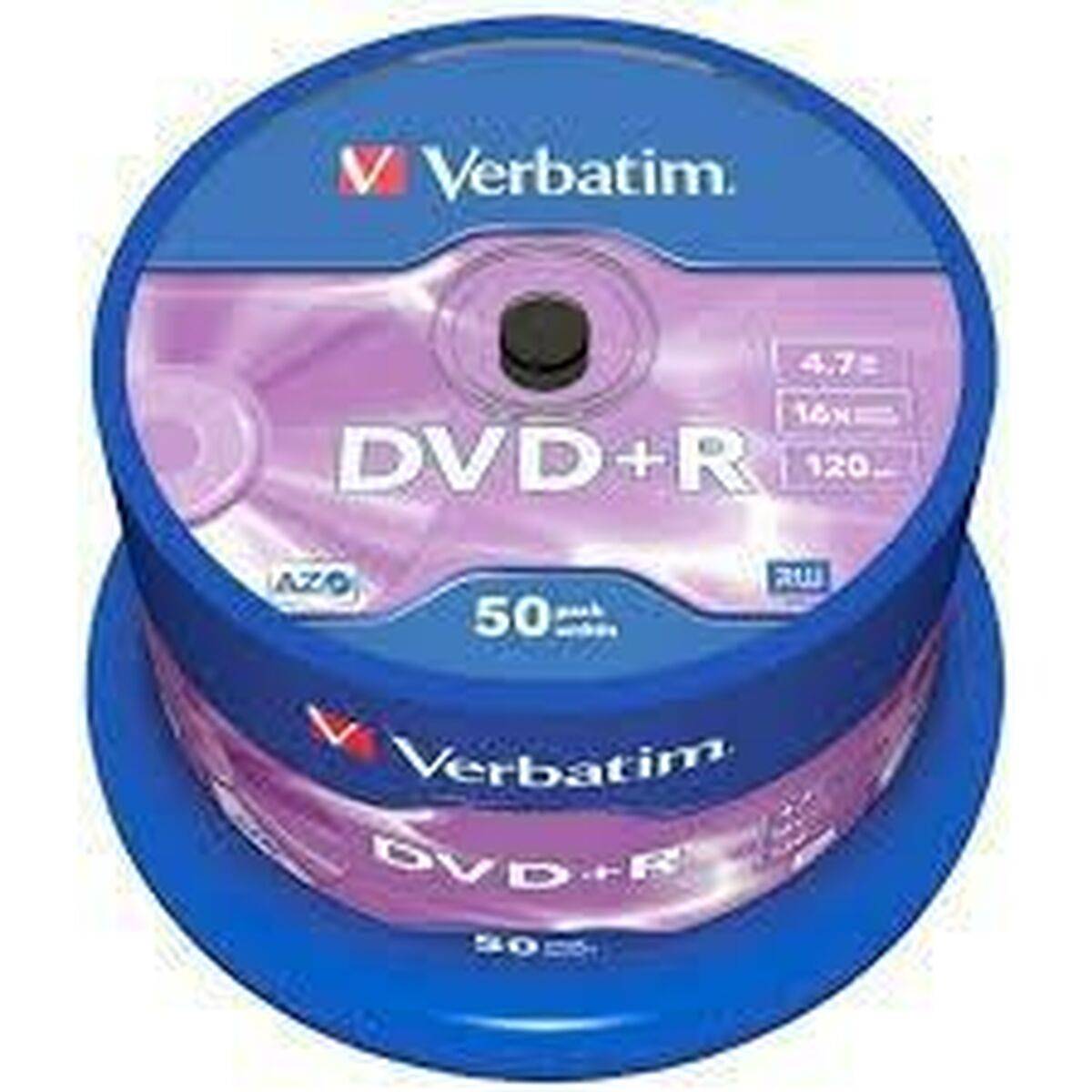 DVD+R Verbatim 4,7 GB 16x 50 Piezas (4 Unidades)