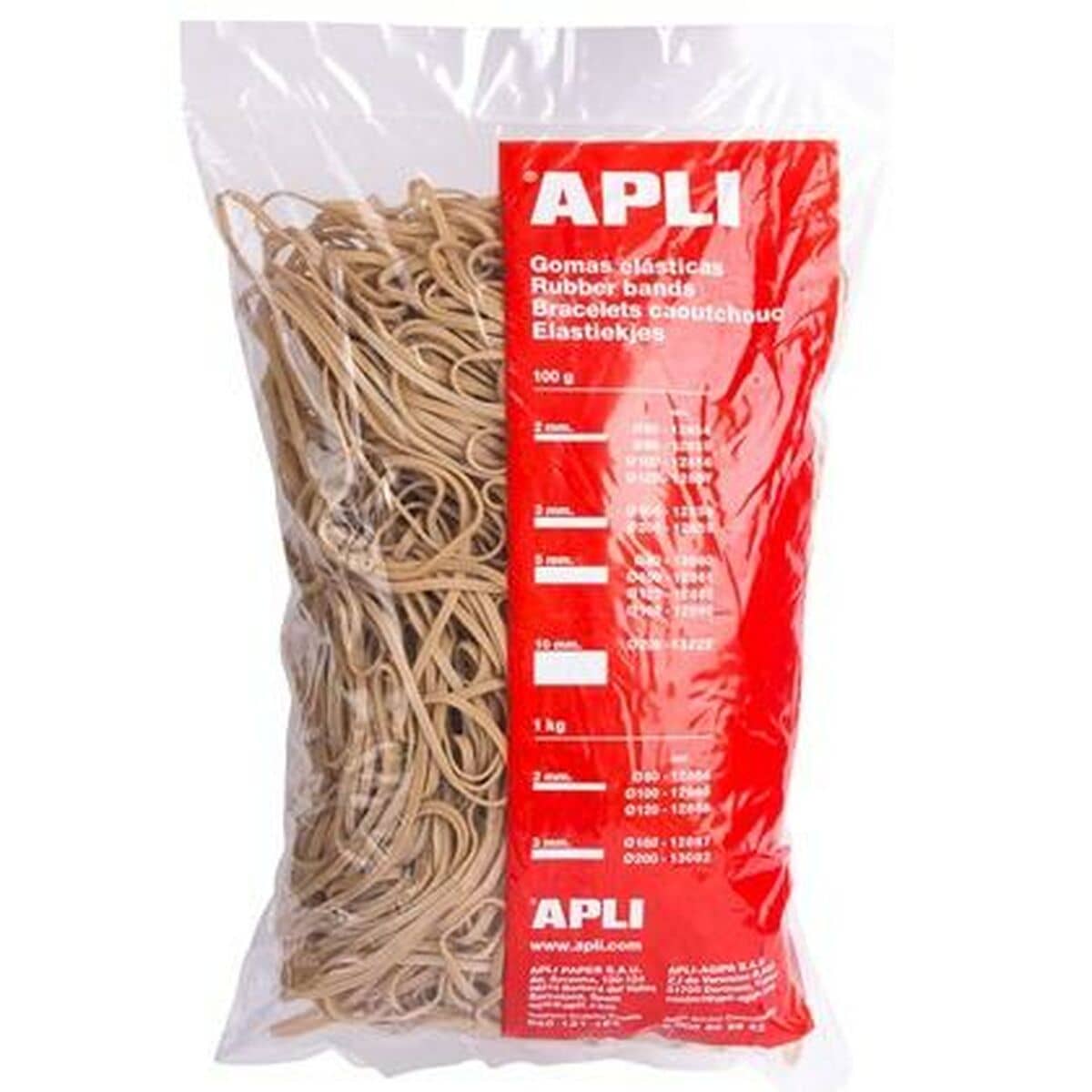 Gomas elásticas Apli Marrón 160 x 3 mm (10 Unidades)