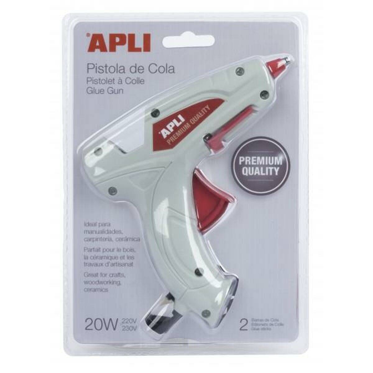 Pistola Termofusible Apli Blanco 20 W (12 Unidades)