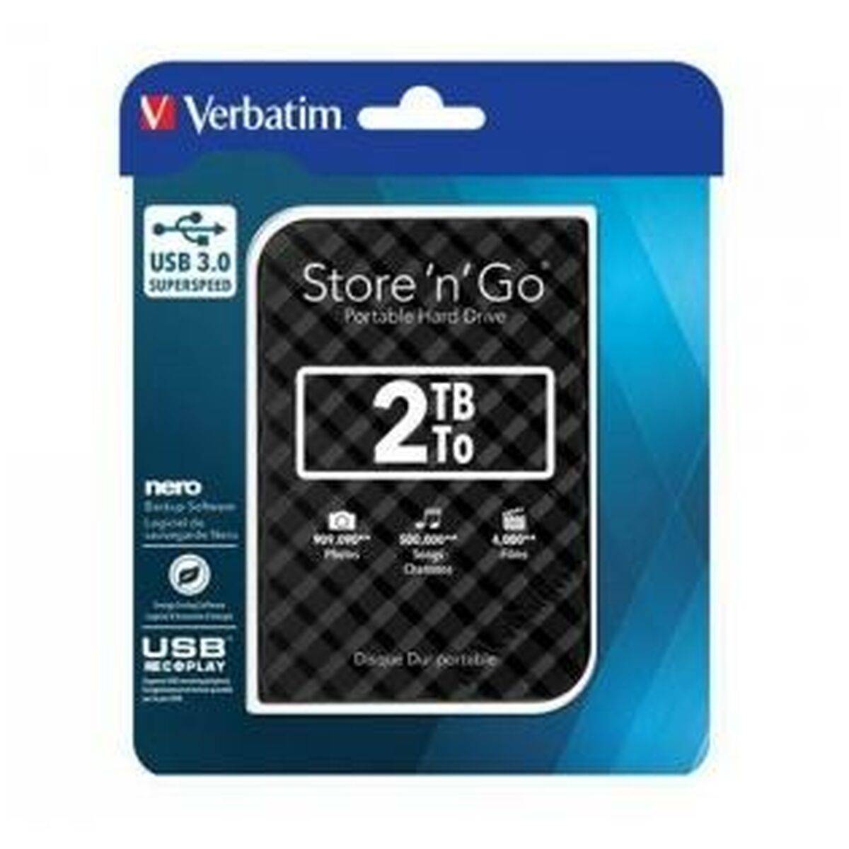 Disco Duro Externo Verbatim STORE 'N' GO GEN 2 Negro HDD 2 TB (4 Unidades)