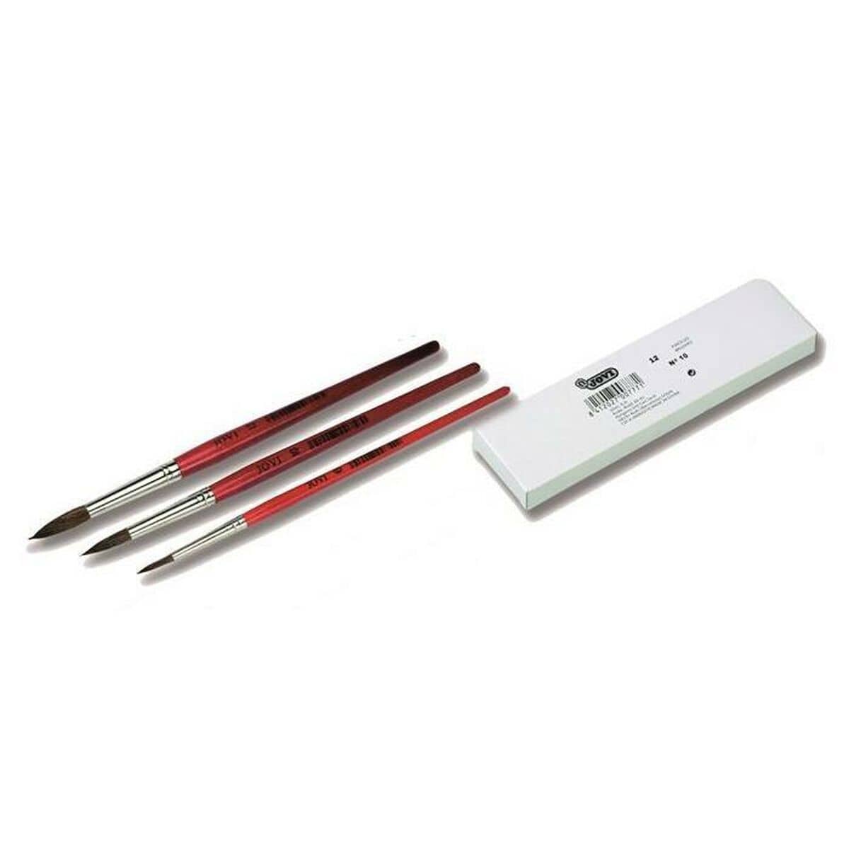 Pinceles Jovi PONEY Nº3 Marrón 178 mm 5,5 mm 12 Piezas (25 Unidades)