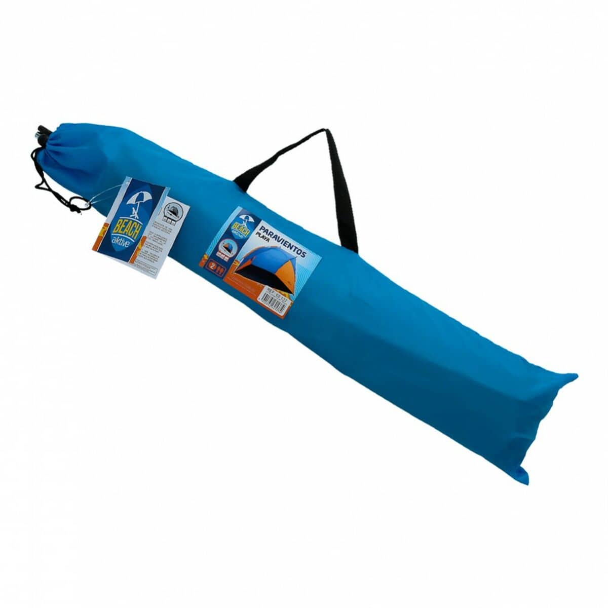 Paravientos Aktive 200 x 120 x 125 cm Azul Naranja (4 Unidades)