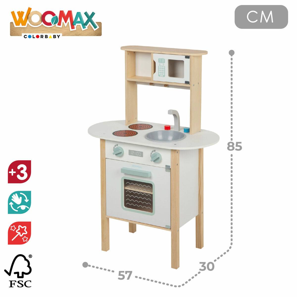 Cocina de Juguete 57 x 85 x 30 cm (2 Unidades)
