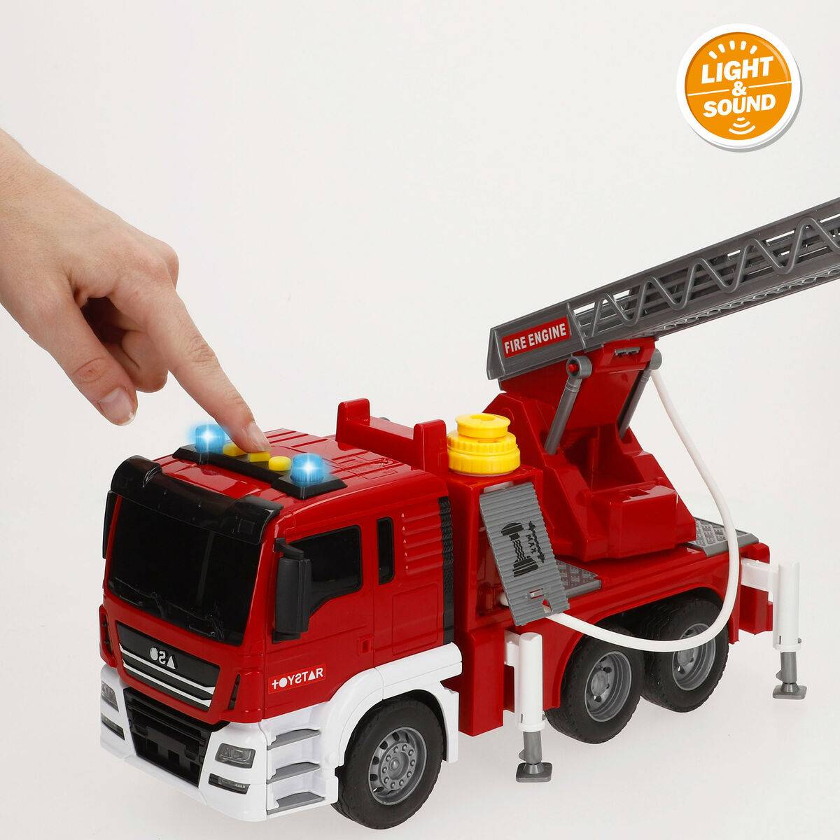 Camión de Bomberos con Luz y Sonido Speed & Go 34 x 25 x 12 cm (4 Unidades)