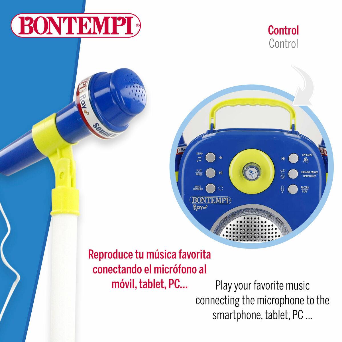 Altavoz con Micrófono Karaoke Bontempi 2 Unidades