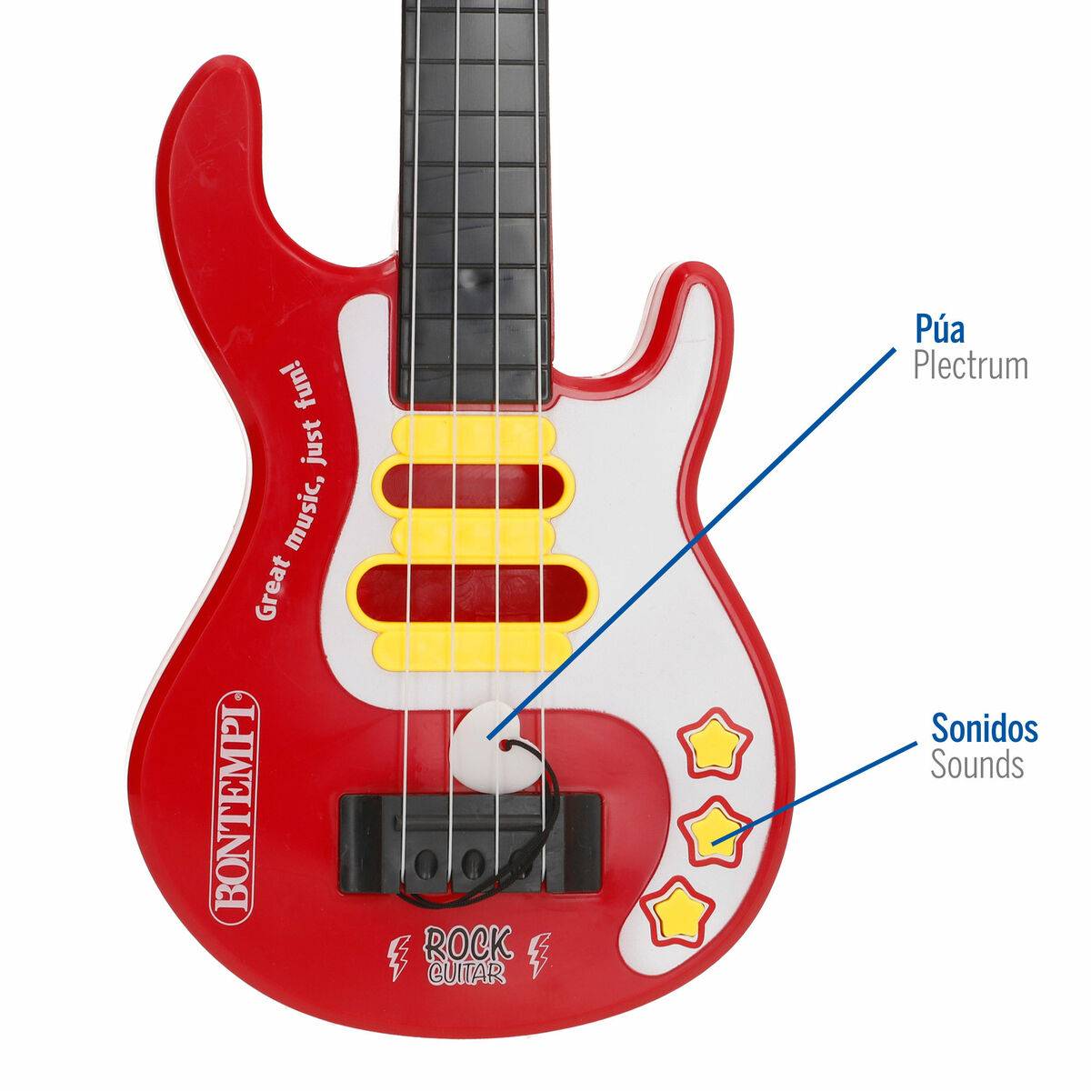 Guitarra Infantil Bontempi 17 x 51 x 5 cm (6 Unidades)