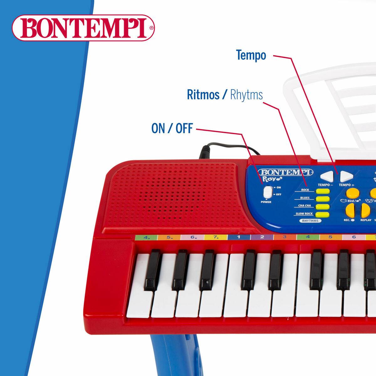 Piano de juguete Bontempi 43 x 56 x 23 cm (2 Unidades)