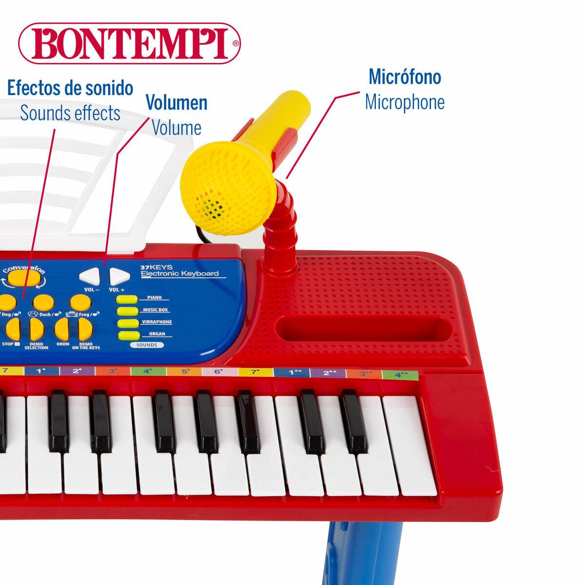 Piano de juguete Bontempi 43 x 56 x 23 cm (2 Unidades)