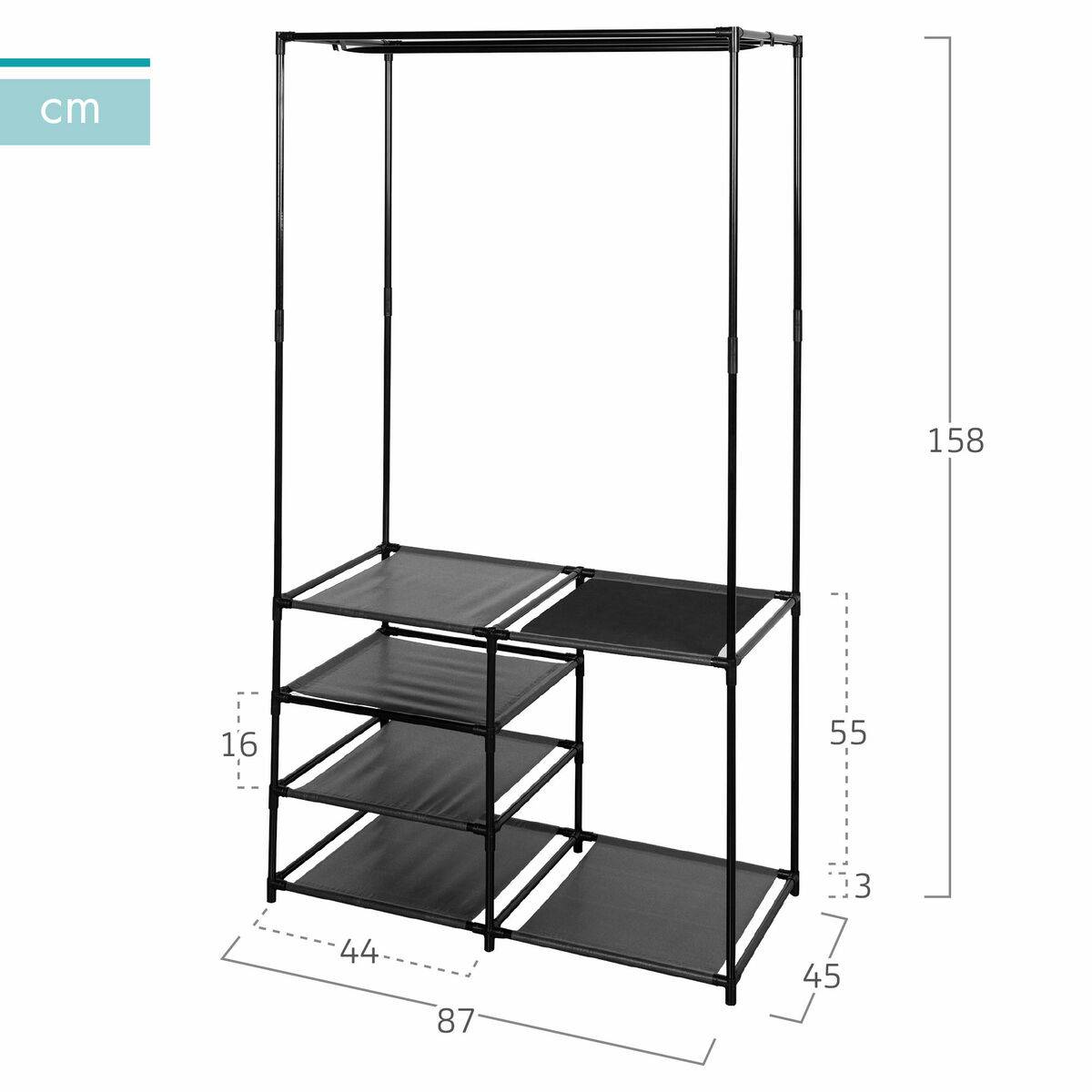 Perchero Max Home Acero 87 x 158 x 45 cm (4 Unidades)