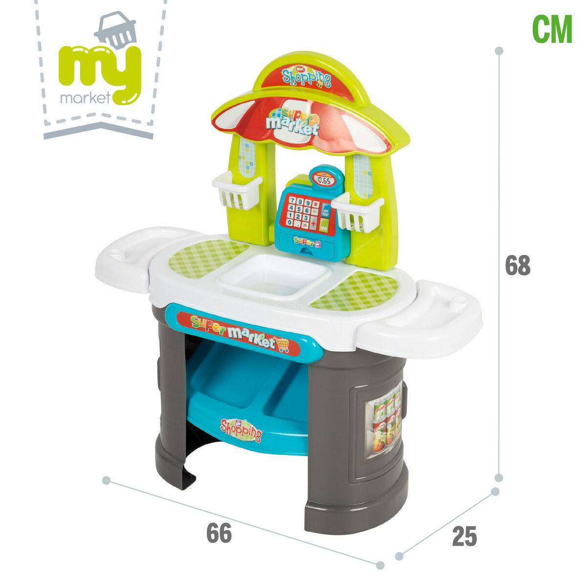 Supermercado de Juguete 66 x 68 x 25 cm 2 Unidades