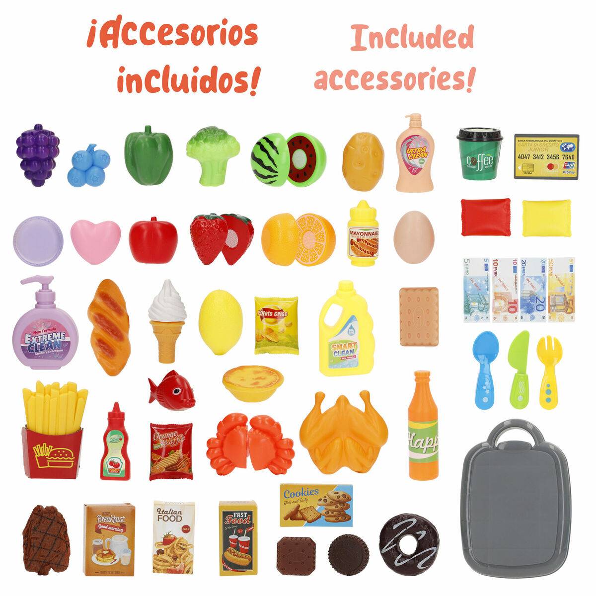 Set de Alimentos de Juguete 22 x 43 x 16 cm 51 Piezas 6 Unidades