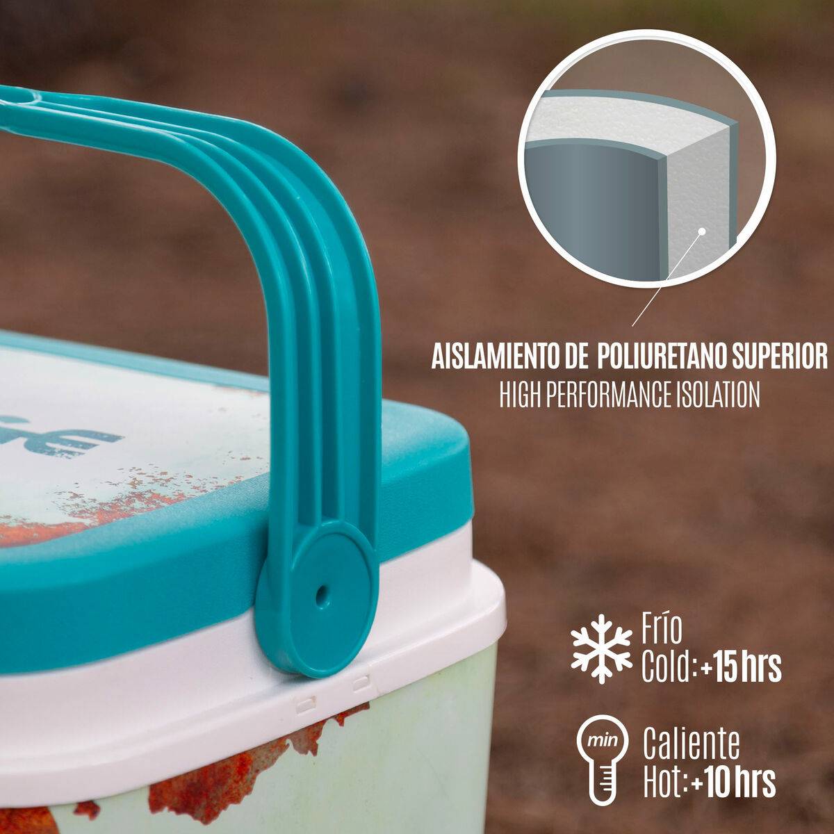 Nevera Portátil Rígida Aktive Azul Plástico 5 L 28 x 19 x 21 cm (6 Unidades)