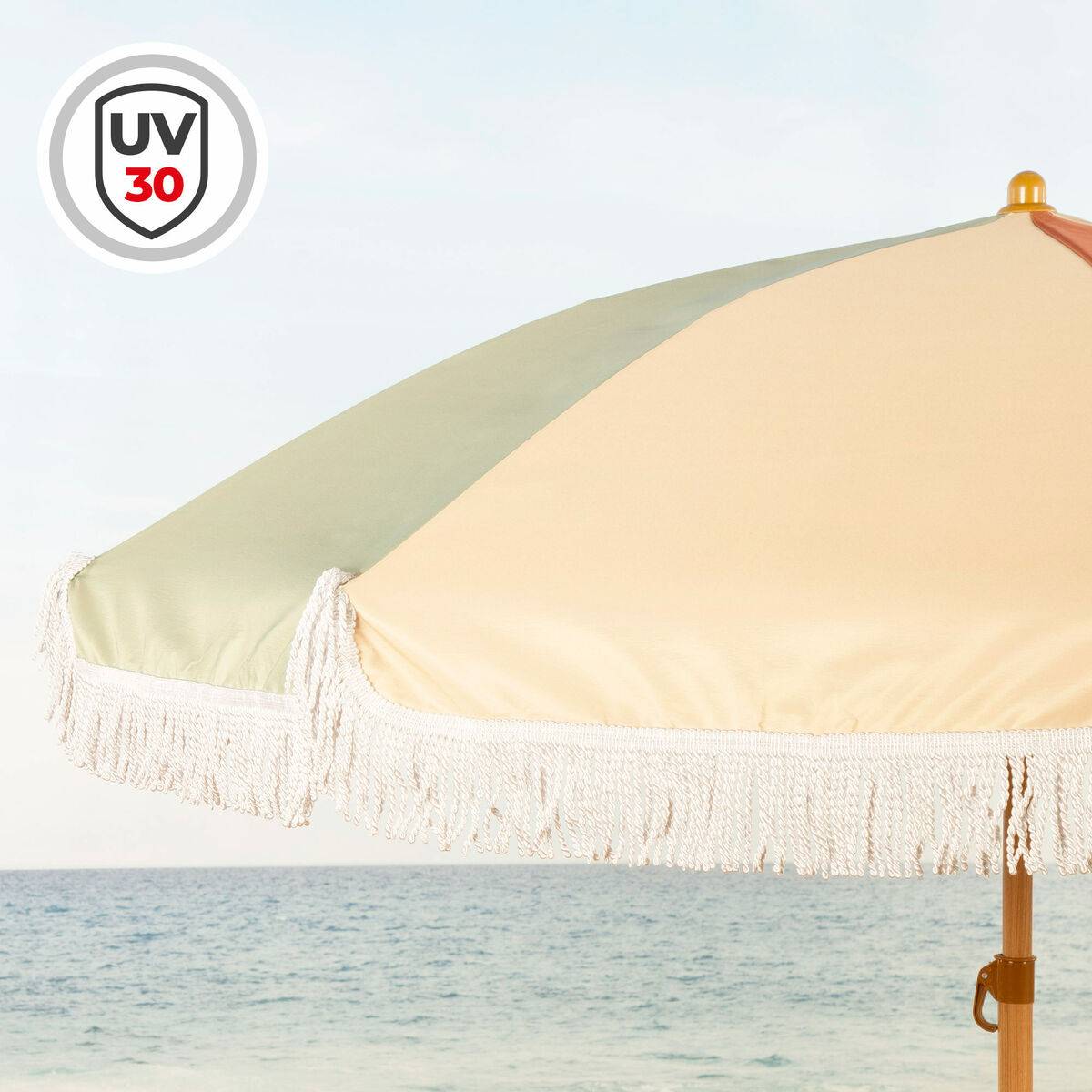 Sombrilla de playa Aktive Ø 200 cm 200 x 185 x 200 cm (4 Unidades)