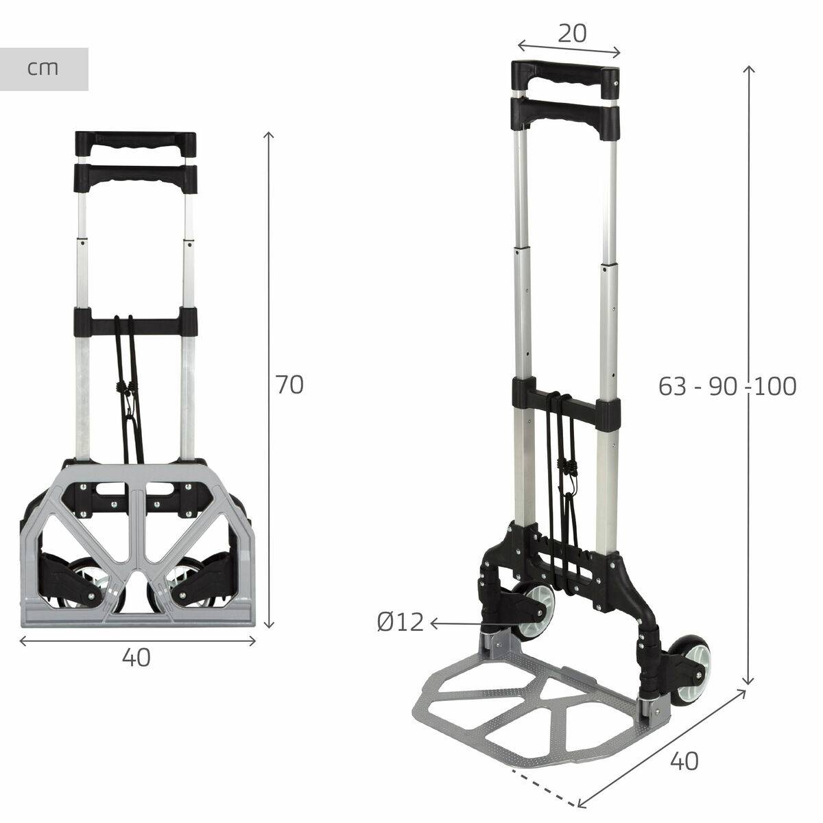 Carro Multiusos Aktive 40 x 100 x 40 cm (2 Unidades)