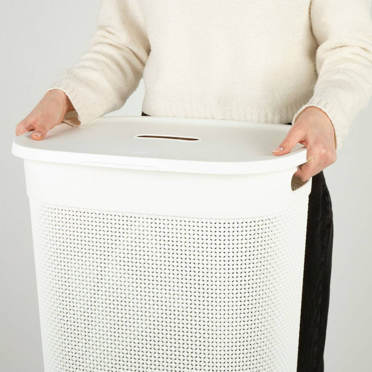 Cesto para la Ropa Curver Blanco Plástico 55 L 44 x 61 x 35 cm (8 Unidades)