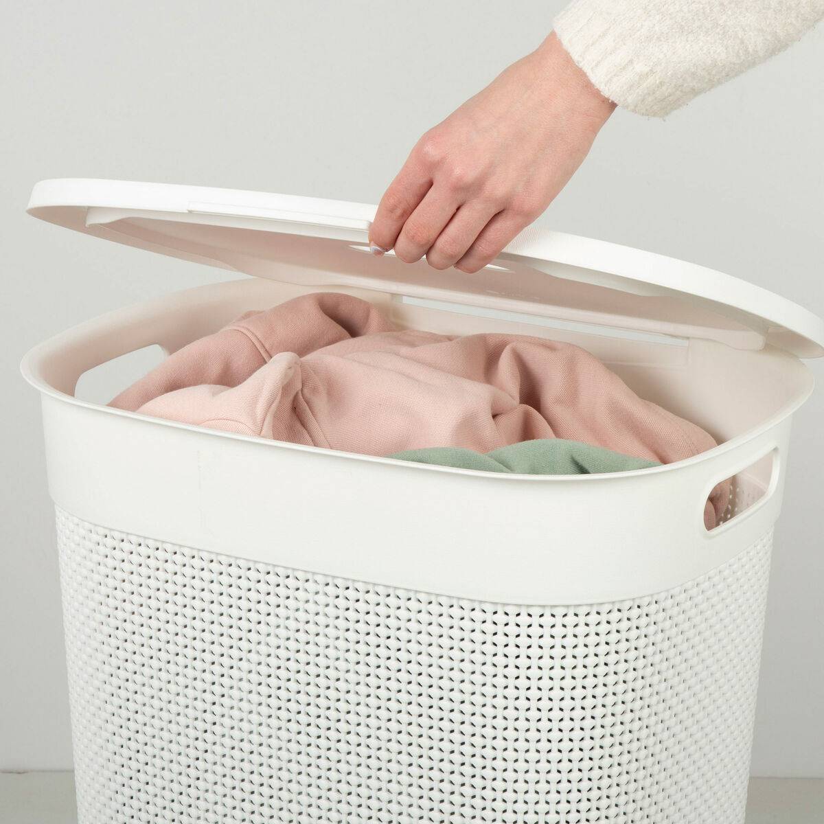 Cesto para la Ropa Curver Blanco Plástico 55 L 44 x 61 x 35 cm (8 Unidades)