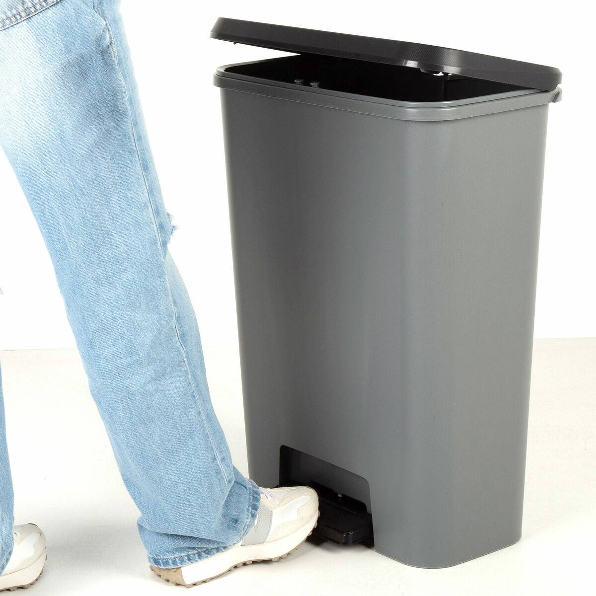 Cubo de basura Curver Gris oscuro Plástico 50 L (5 Unidades)