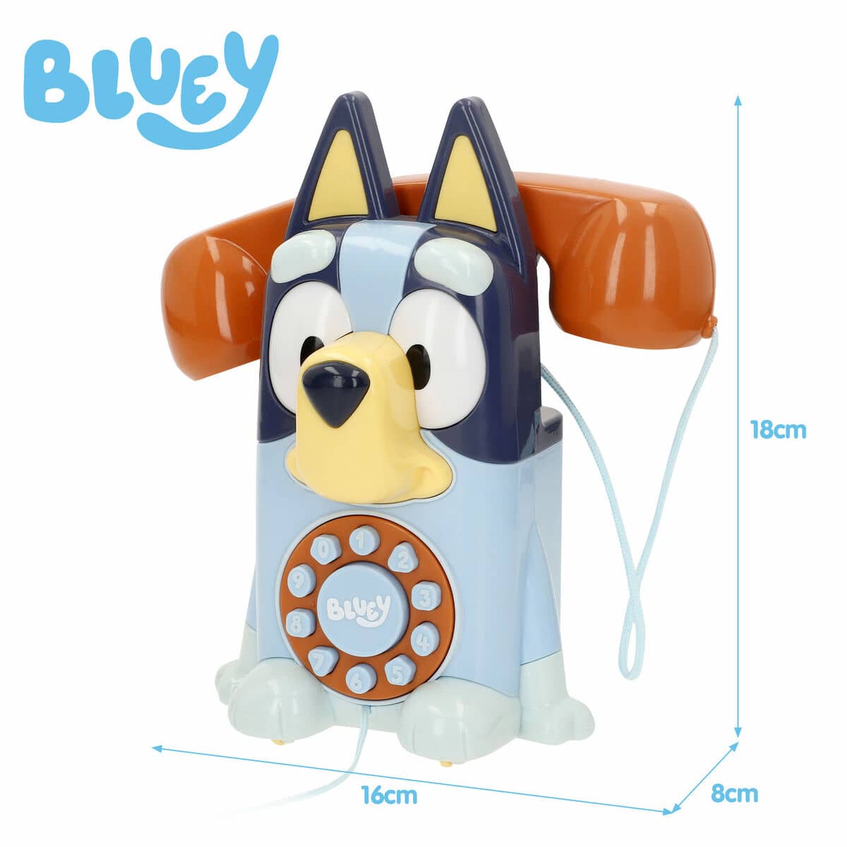 Teléfono de Juguete Bluey Plástico 16 x 18 x 8 cm (4 Unidades)