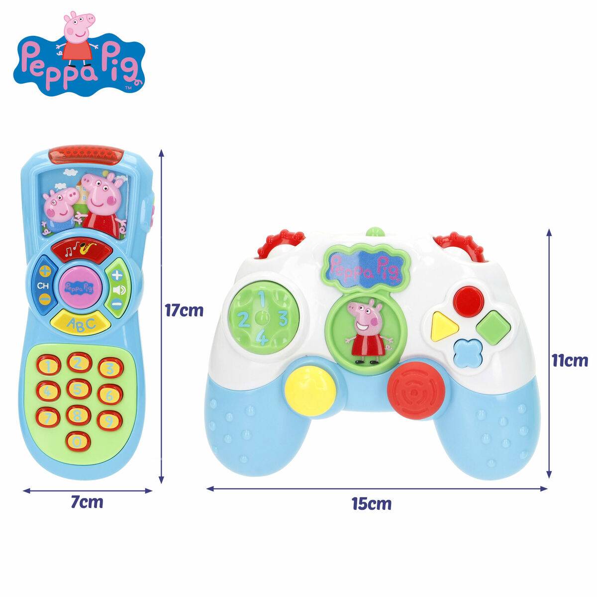 Teléfono de Aprendizaje Peppa Pig 15 x 11 x 5 cm (4 Unidades)