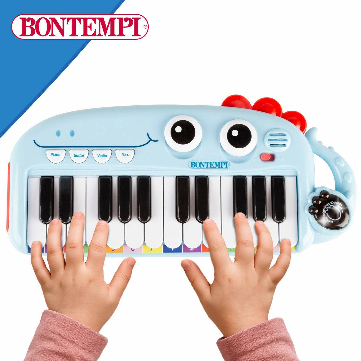 Piano Educativo Aprendizaje Bontempi Dino 30 x 4 x 14 cm (4 Unidades)