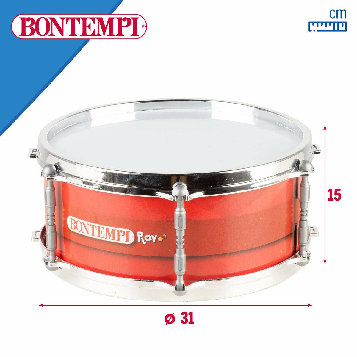 Tambor Bontempi Plástico 31 x 15 x 31 cm Rojo (4 Unidades)
