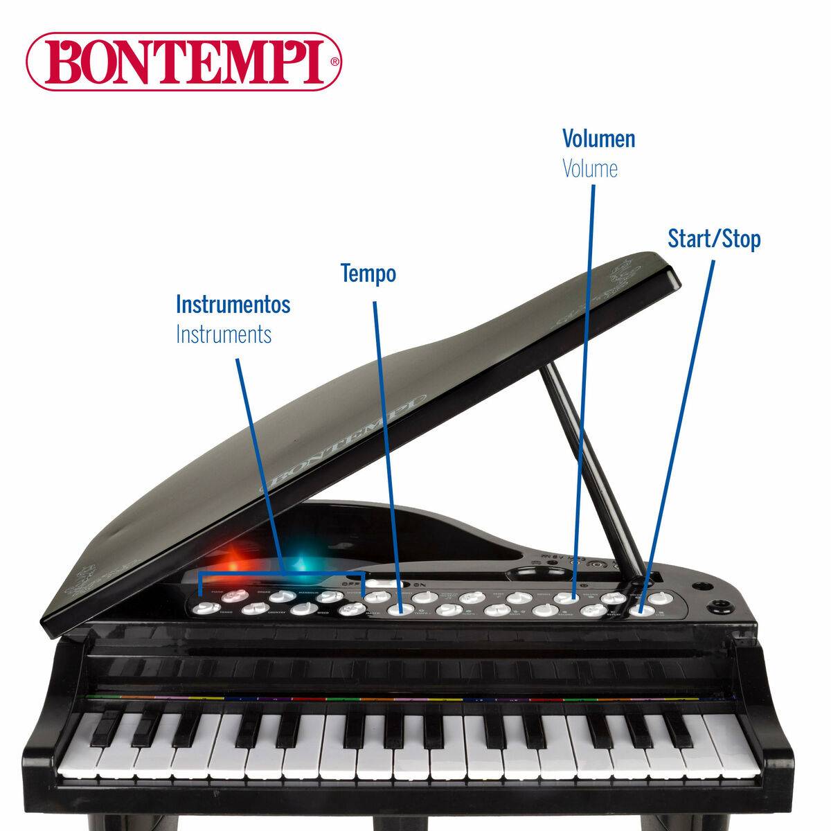 Piano Educativo Aprendizaje Bontempi 40 x 62 x 33 cm (2 Unidades)